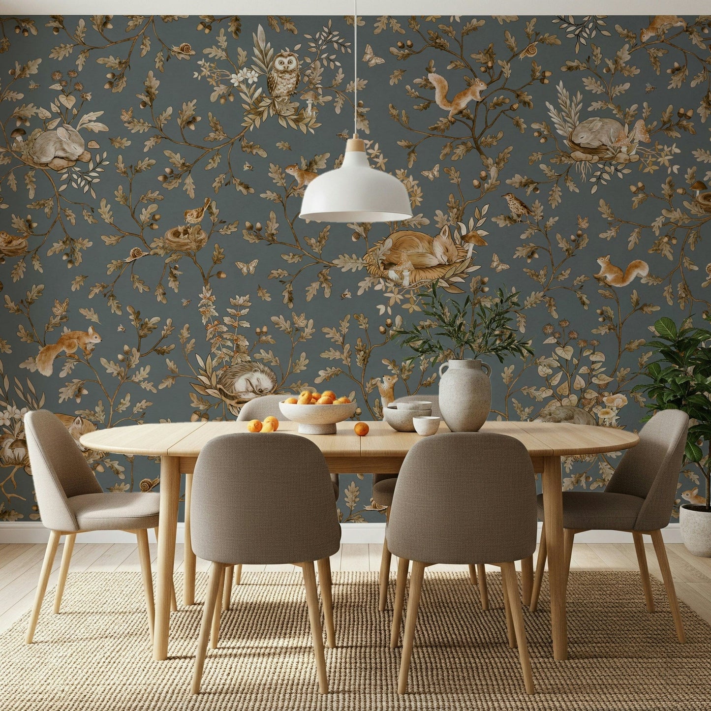 Rustic Forest Motif Wall Mural