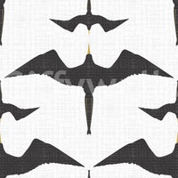 Rustic Frigate Flock White Wallpaper⁠