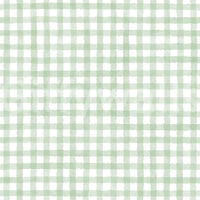 Neutral green checks in a relaxed pattern
