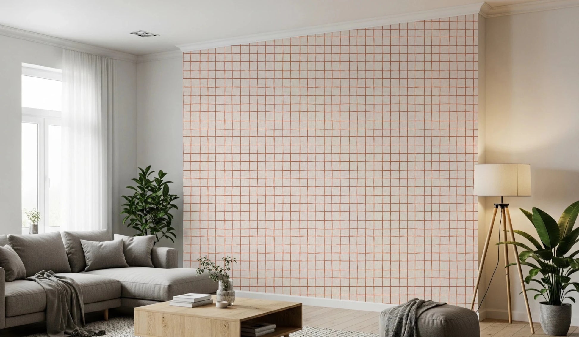 Rustic Grid Design Wallpaper⁠