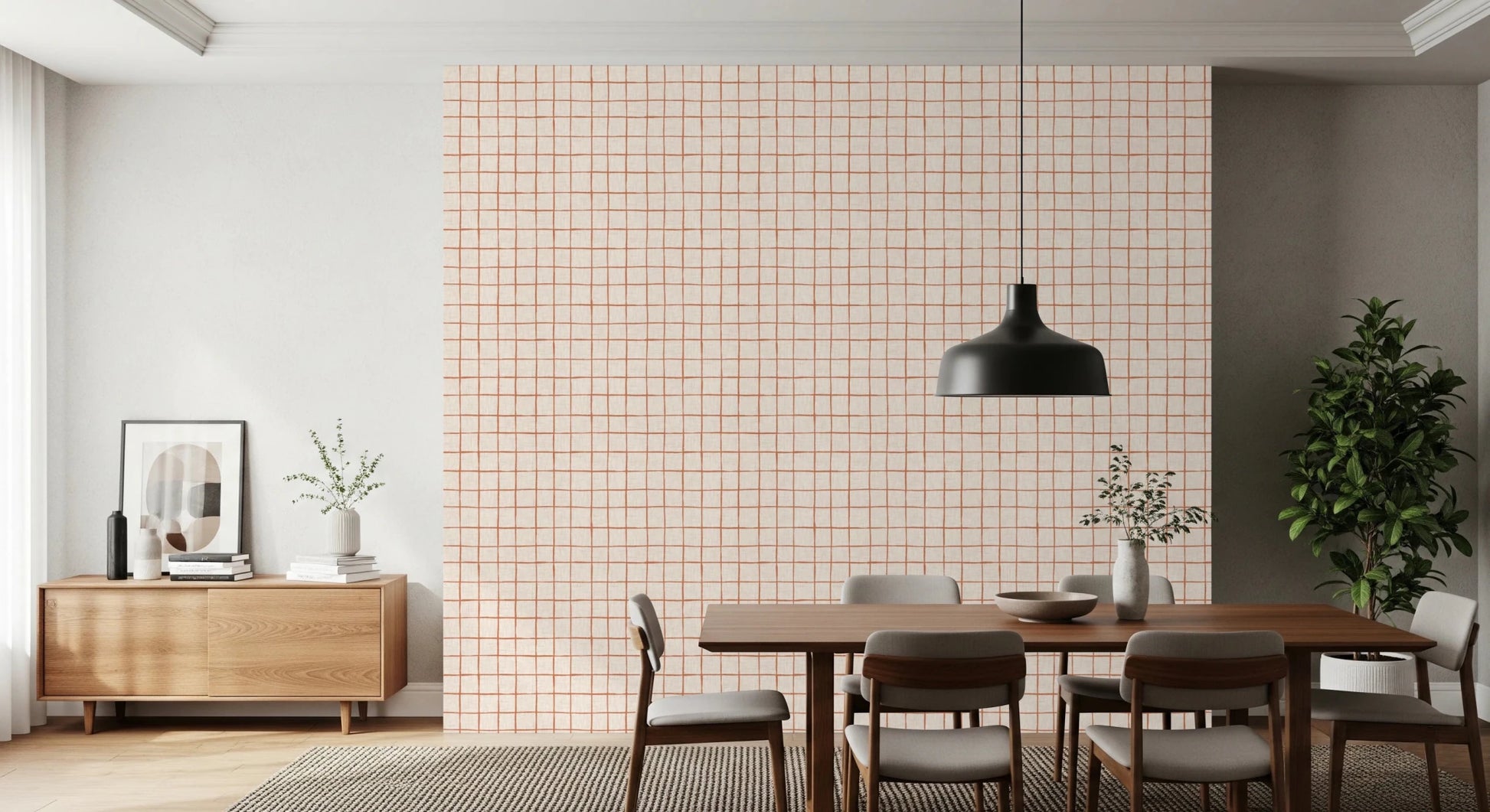 Rustic Grid Design Wallpaper⁠