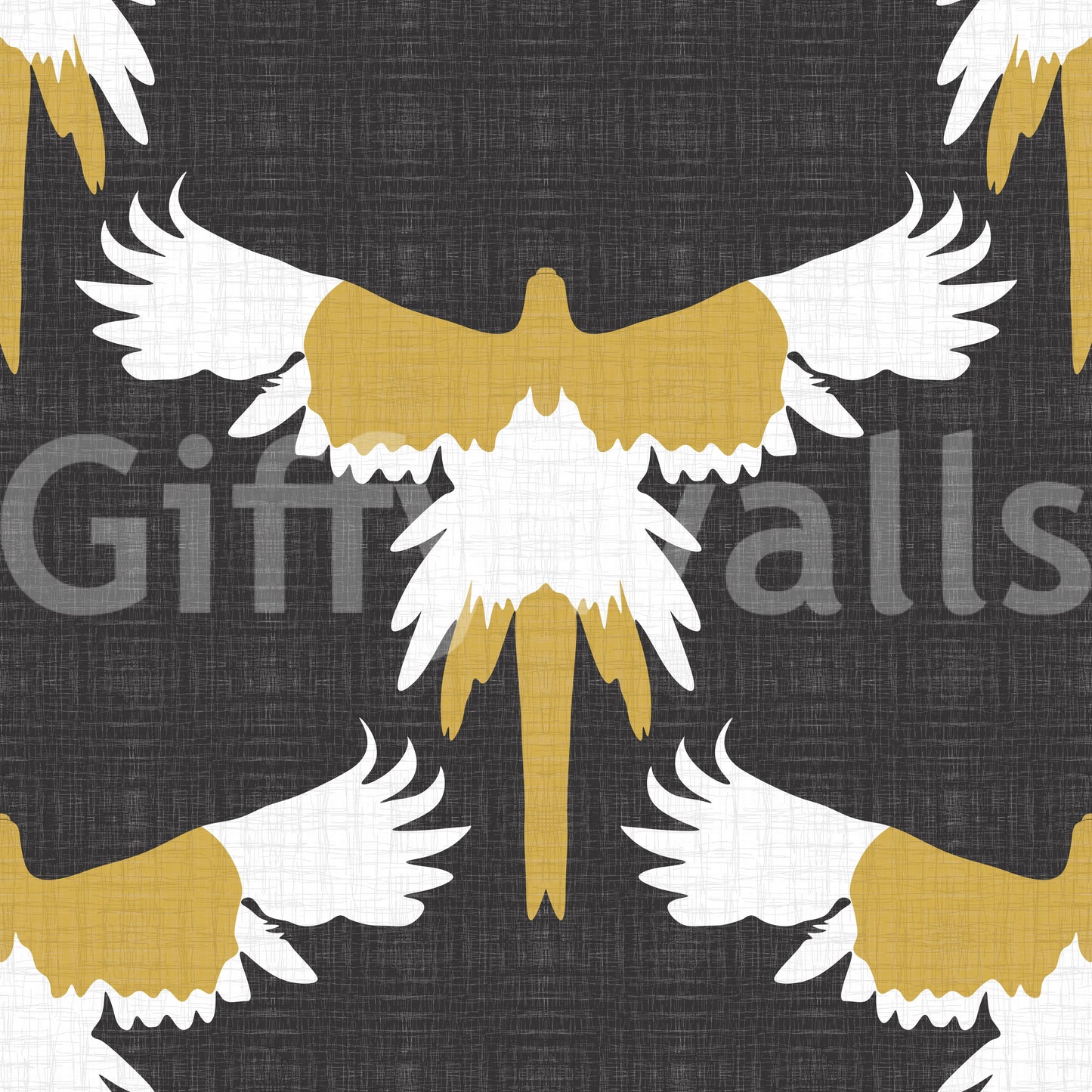 Rustic Macaw Flock Gray Wallpaper⁠