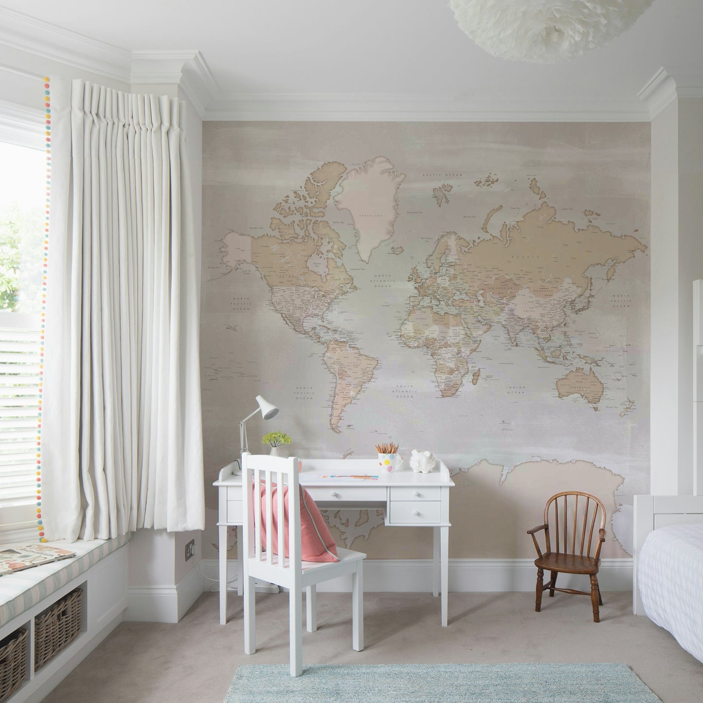 Rustic World Map Wallpaper