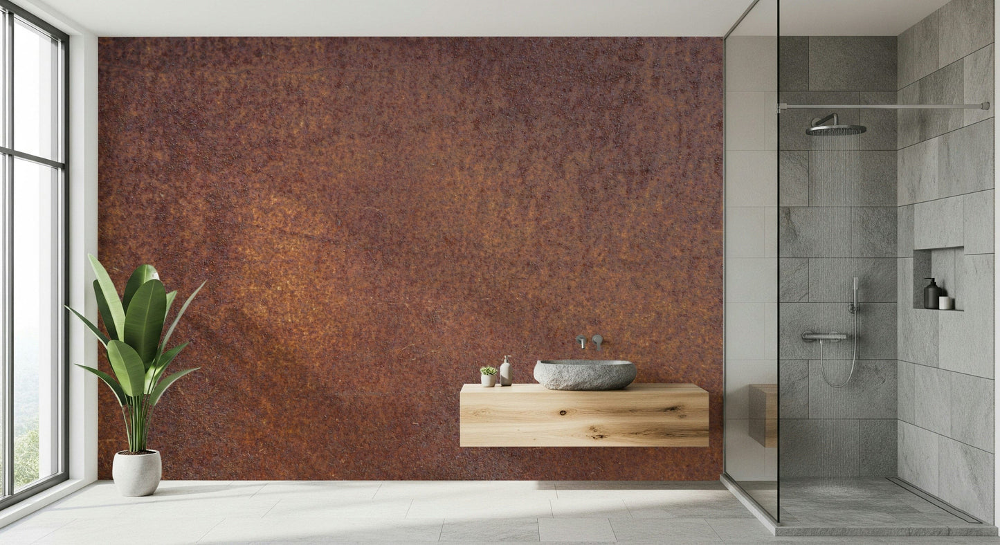 Rust wallpaper featuring realistic weathered textures in warm rusty shades.