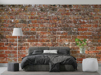 A classic red brick wallpaper for walls with a rustic feel.

