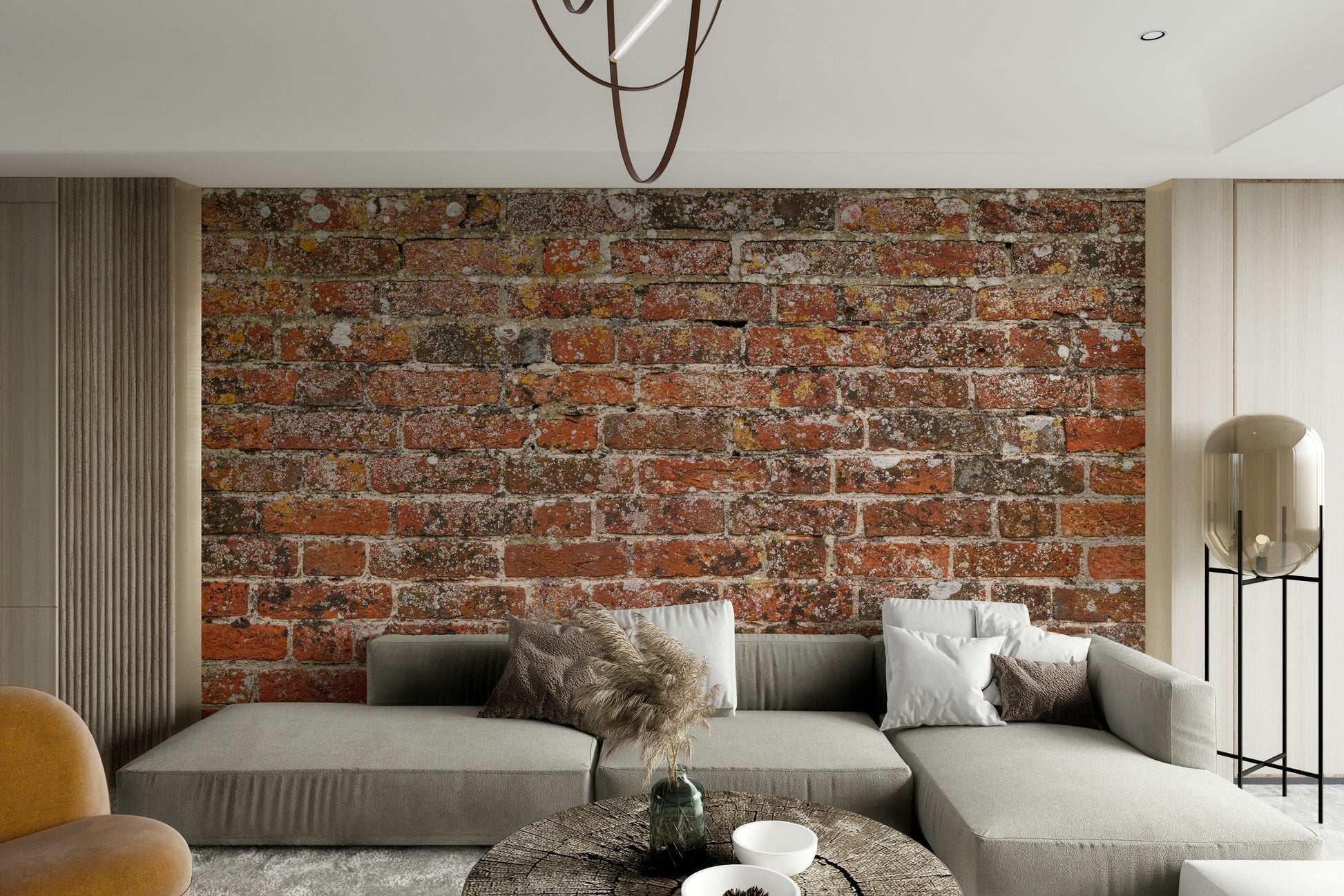 A serene weathered brick wall mural for your decor.

