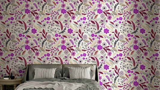 Rustic Rose Garden botanicals Wallpaper⁠