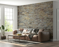 Faux Weathered Stone Brick surface, unique wall mural option.