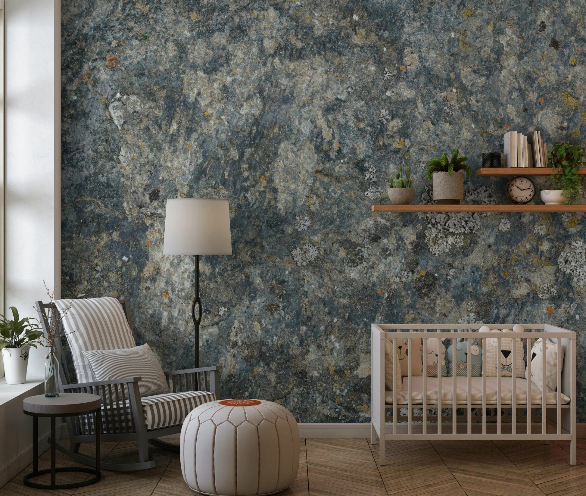 Stone Whisper Wall Mural — elegant stone textures adding depth and serenity to interiors.