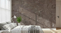 Rustic stone texture wall mural with natural color variations for living rooms, offices, or feature walls.
