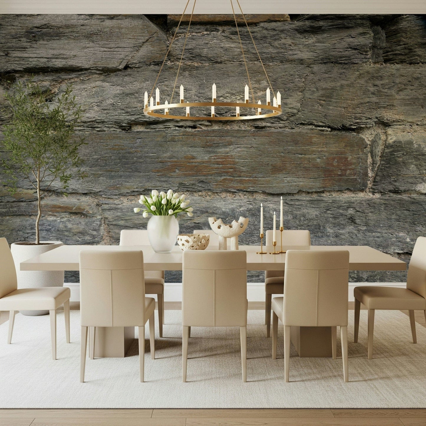 Aged Stone Wall Mural -2566588