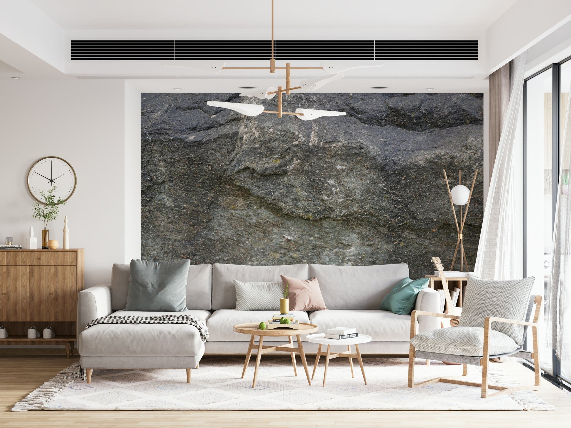 Stone surface wallpaper showcasing aged, textured stone with realistic details.