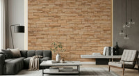 Decorative wall mural featuring stacked and layered stones for a timeless, rustic aesthetic.