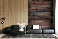 Decorative wall mural featuring aged timber planks for cozy, inviting, and stylish accent walls.