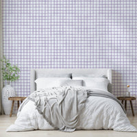 Hand-painted gingham for bedroom or kitchen

