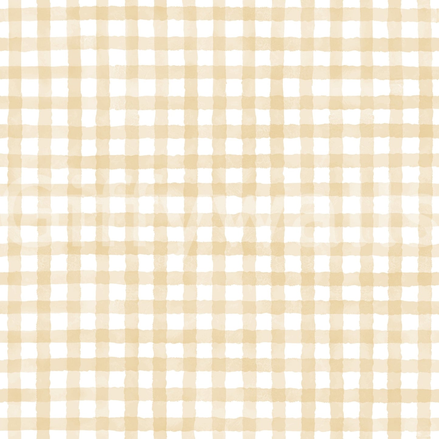 Vintage-inspired yellow gingham wall design
