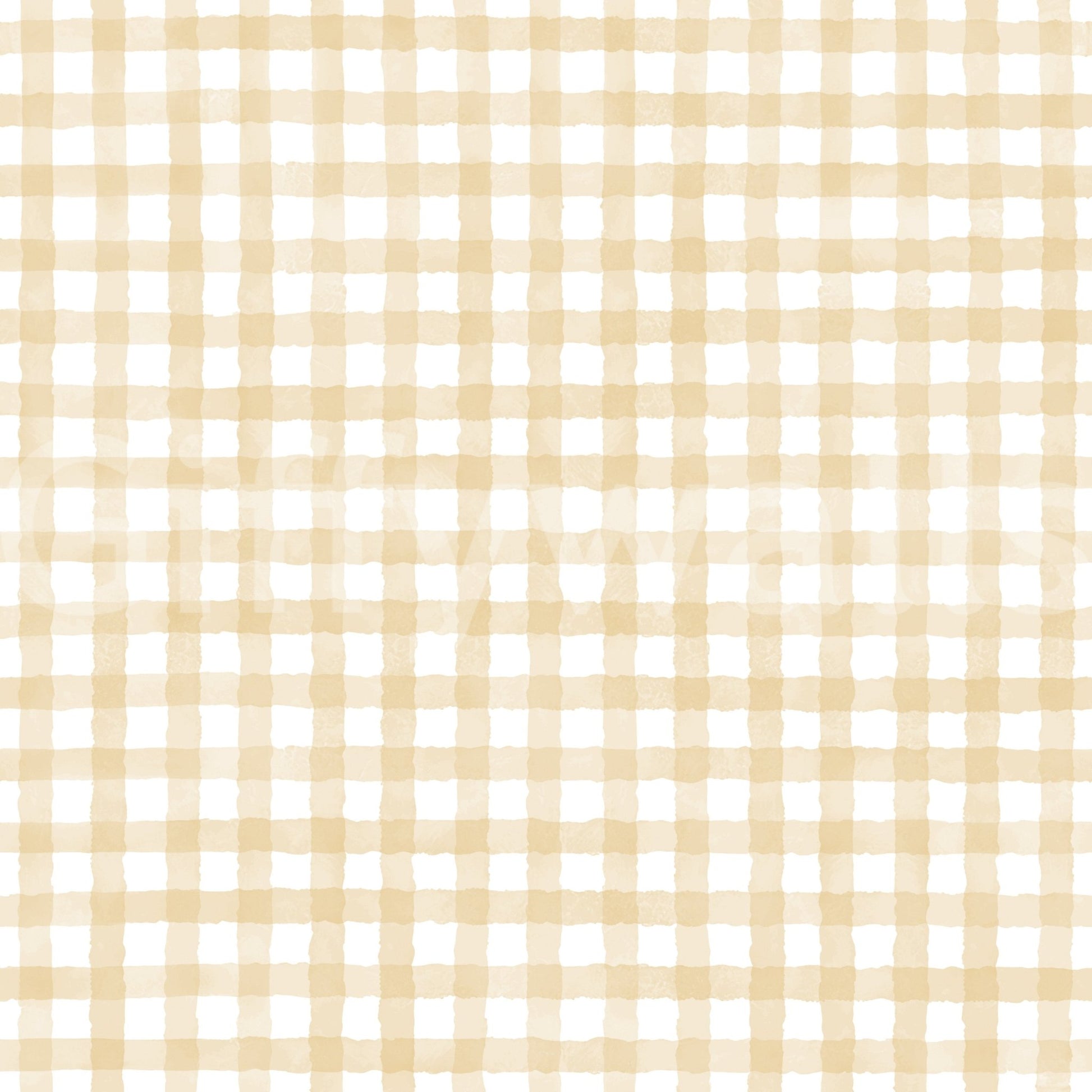 Vintage-inspired yellow gingham wall design
