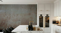 Timeworn metal texture wall mural in muted browns