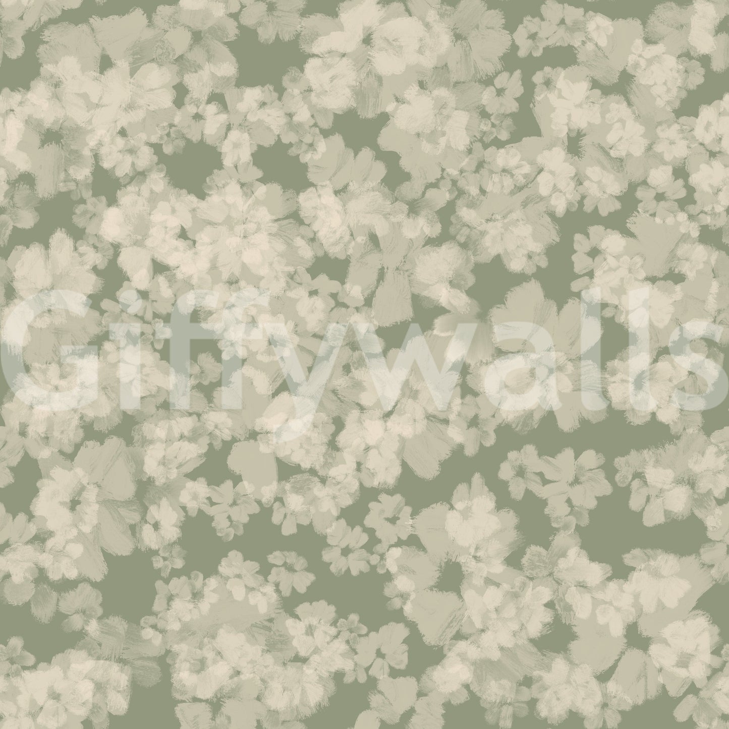 Quiet delicate petals on Painterly Soft Blossom Wallpaper wallpaper.