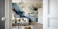 A botanical wallpaper with a serene feel.