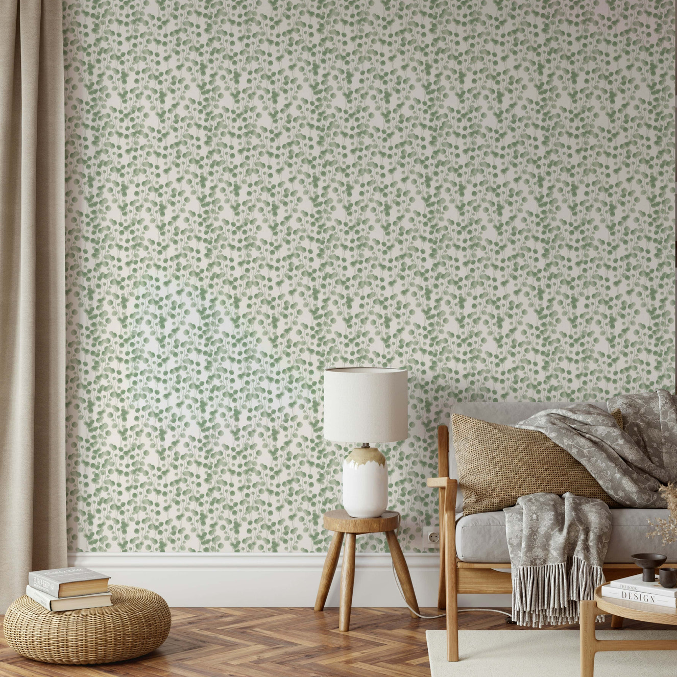 Eucalyptus Whisper elegant wallpaper

