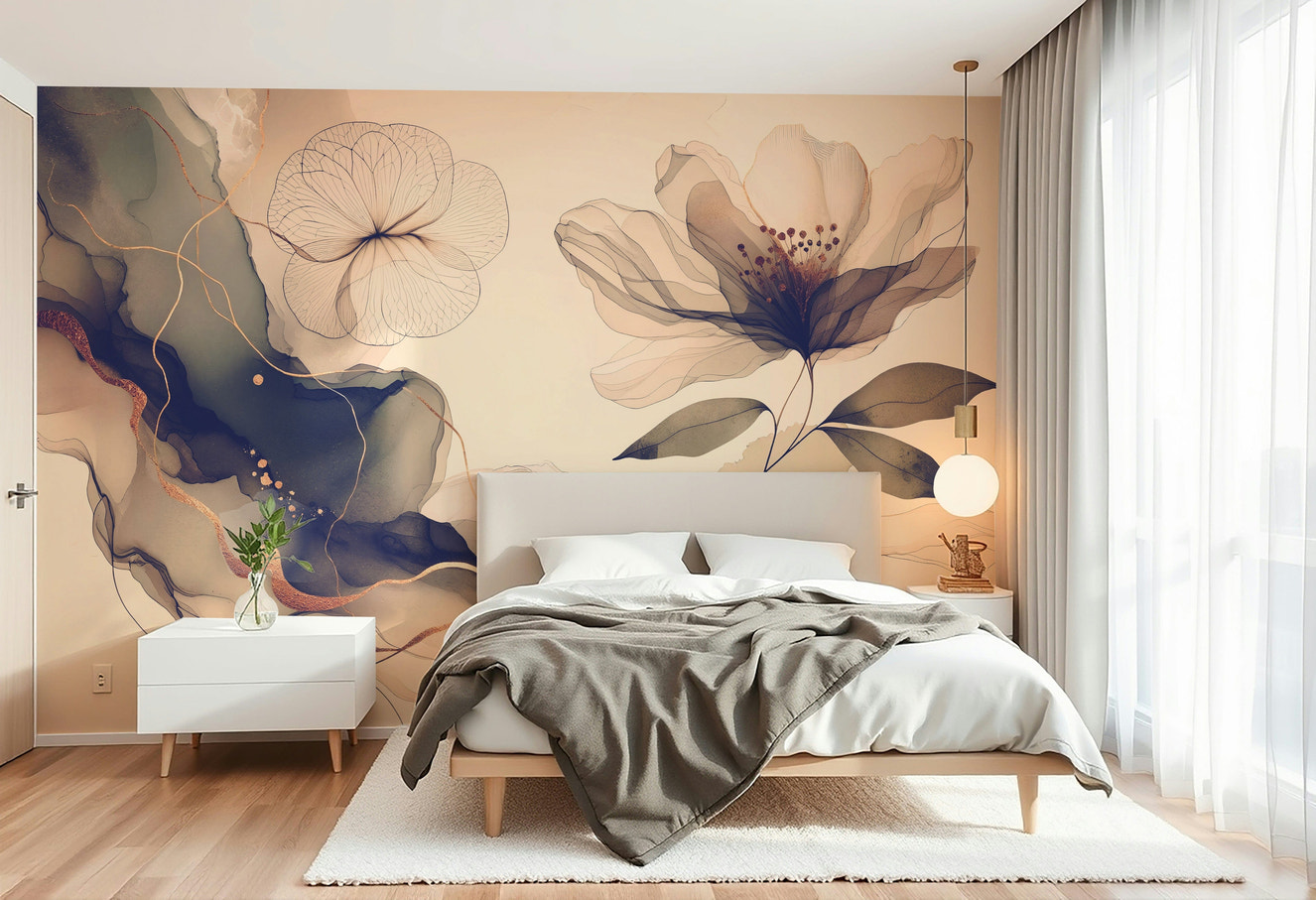 A dreamy garden decor with a sepia tone.