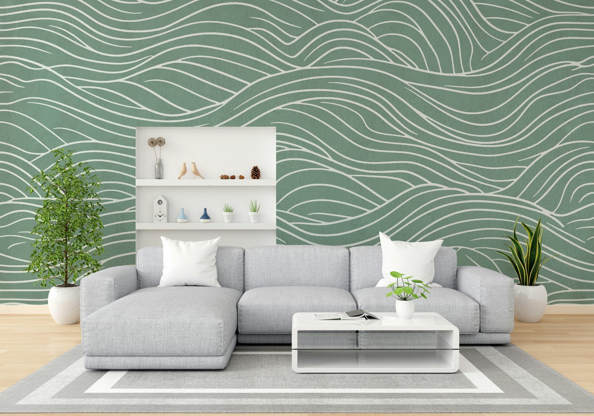 Wall decor showing a tranquil abstract view

