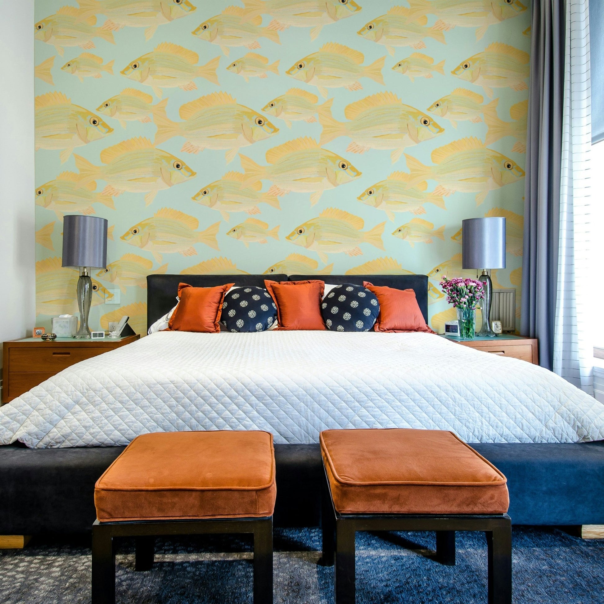 The Fish 6 Wallpaper featuring oceanic Sand Bream design

