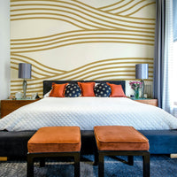 Elegant sand texture wall mural adding subtle earth tones.

