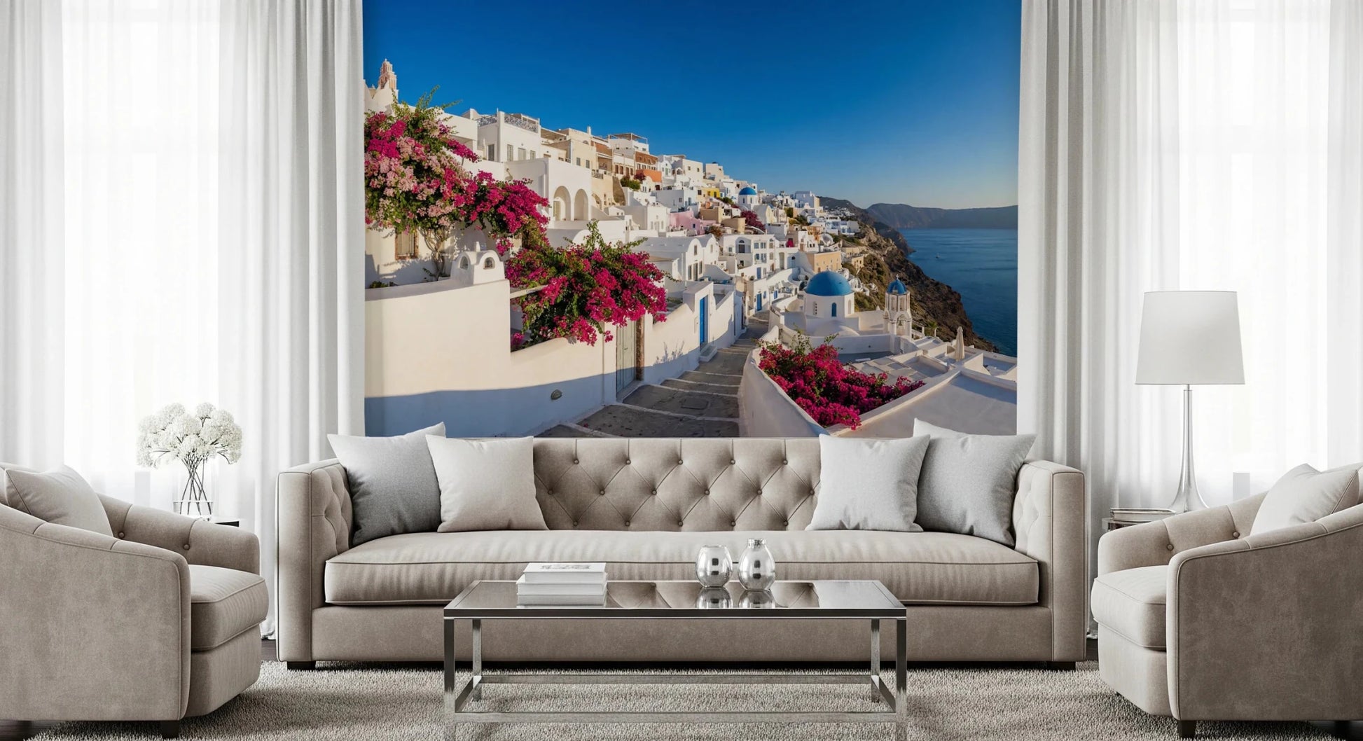 Santorini Dreamscape Wall Mural