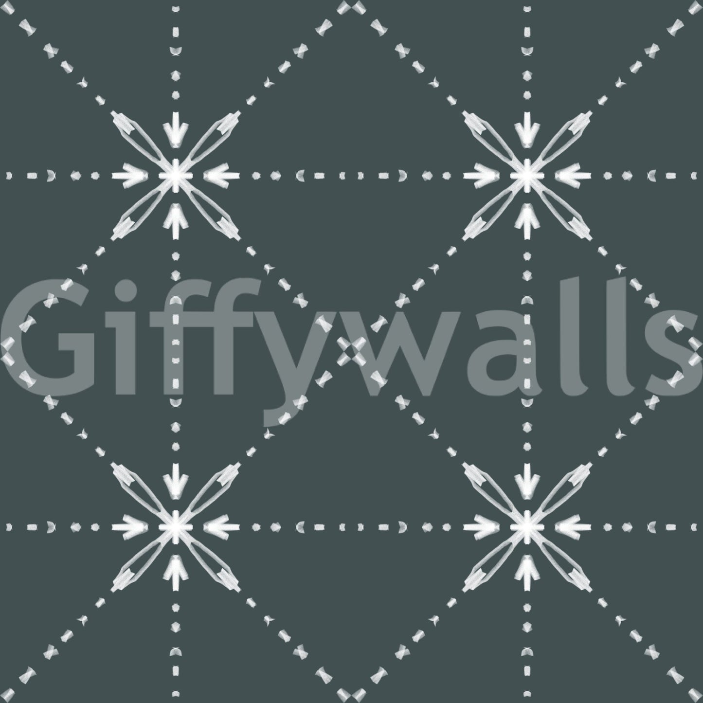 Sashiko Hana - Goshi - Latticed Flower Stitch On Outer Space Wallpaper⁠
