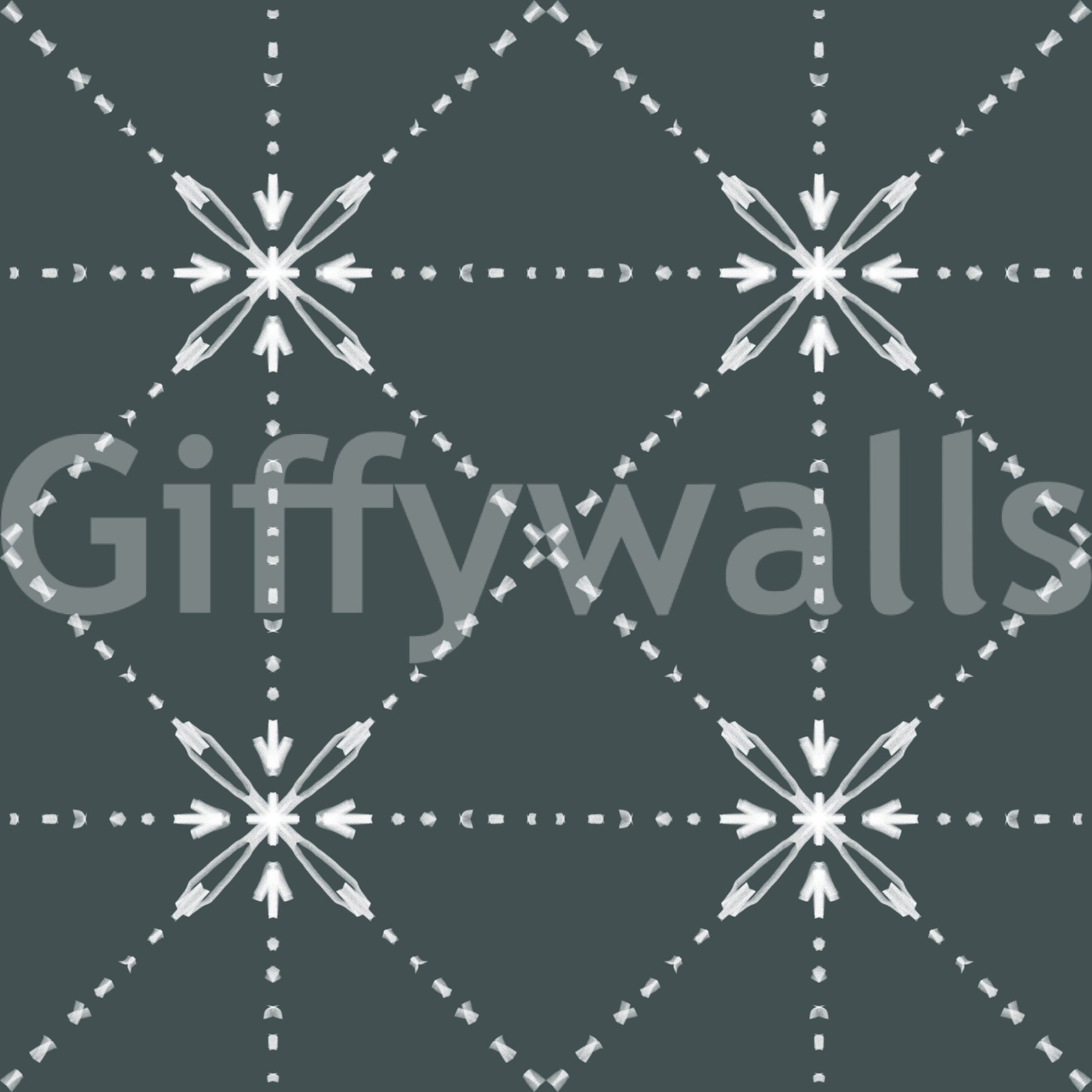 Sashiko Hana - Goshi - Latticed Flower Stitch On Outer Space Wallpaper⁠