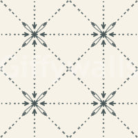 Sashiko Hana - Goshi - Latticed Flower Stitch Outer Space Wallpaper⁠