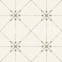 Sashiko Hana - Goshi - Latticed Flower Stitch Sage Wallpaper⁠