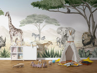 Savannah Jive Mural peel and stick Wallpaper - Giffywalls