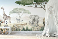 Savannah Jive Mural peel and stick Wallpaper - Giffywalls