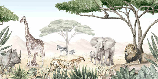 Savannah Jive Mural peel and stick Wallpaper
