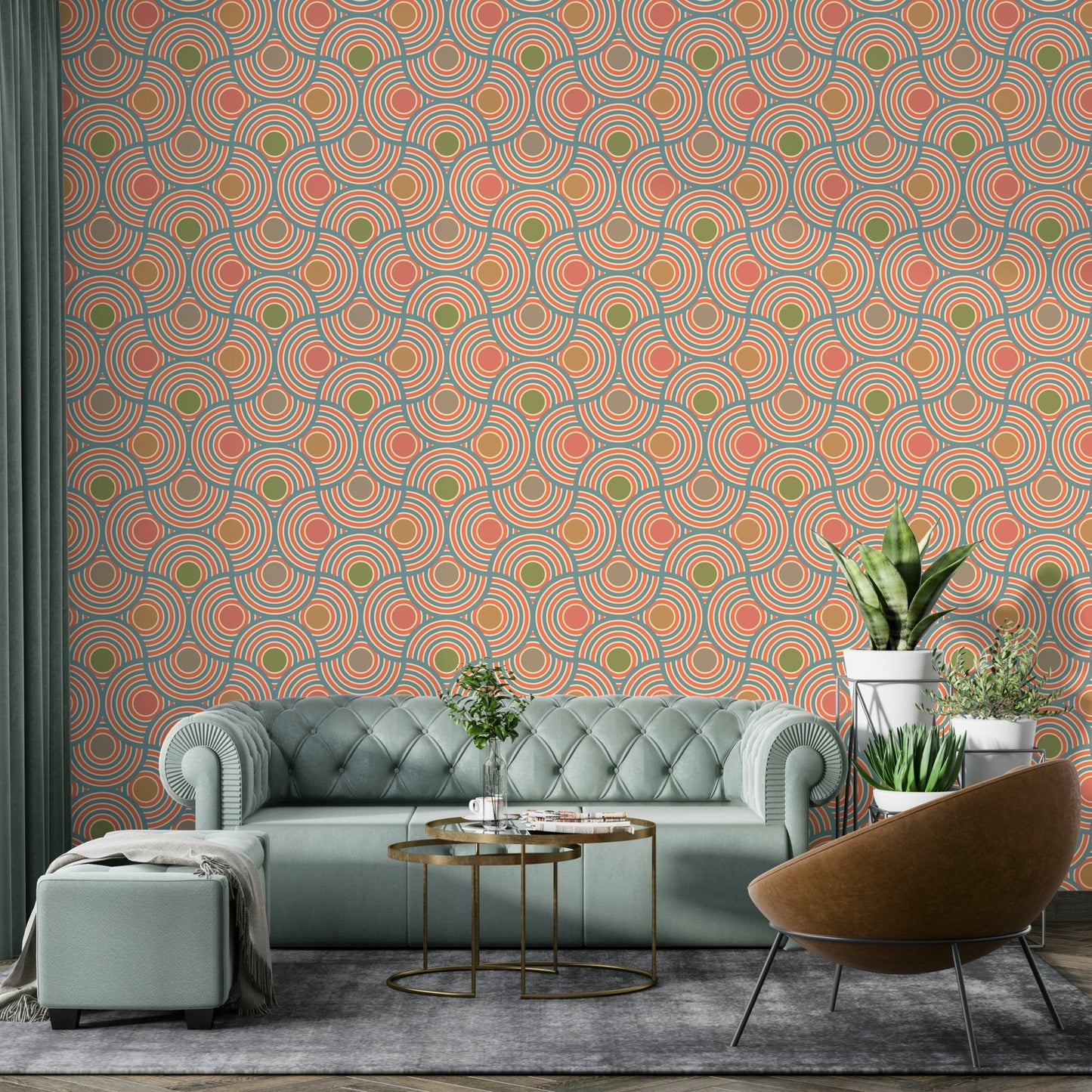 The scalloped shapes are a central focus of the image.

