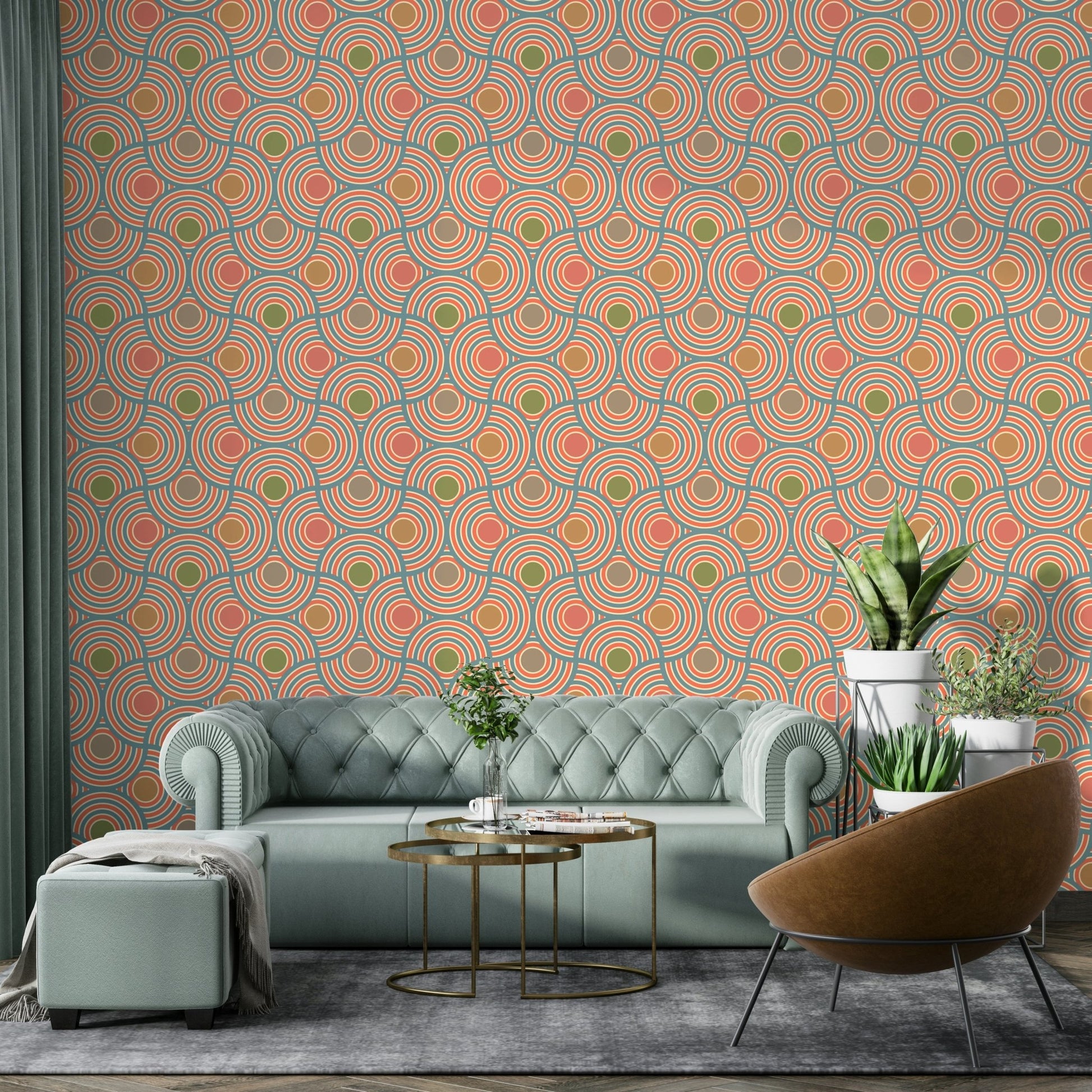 The scalloped shapes are a central focus of the image.

