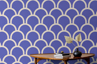 Scallop Purple Color Wallpaper - a perfect wall statement