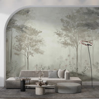 Scandinavian forest – Dusty Green Wall Mural