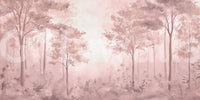Scandinavian forest – Dusty Rose Wall Mural