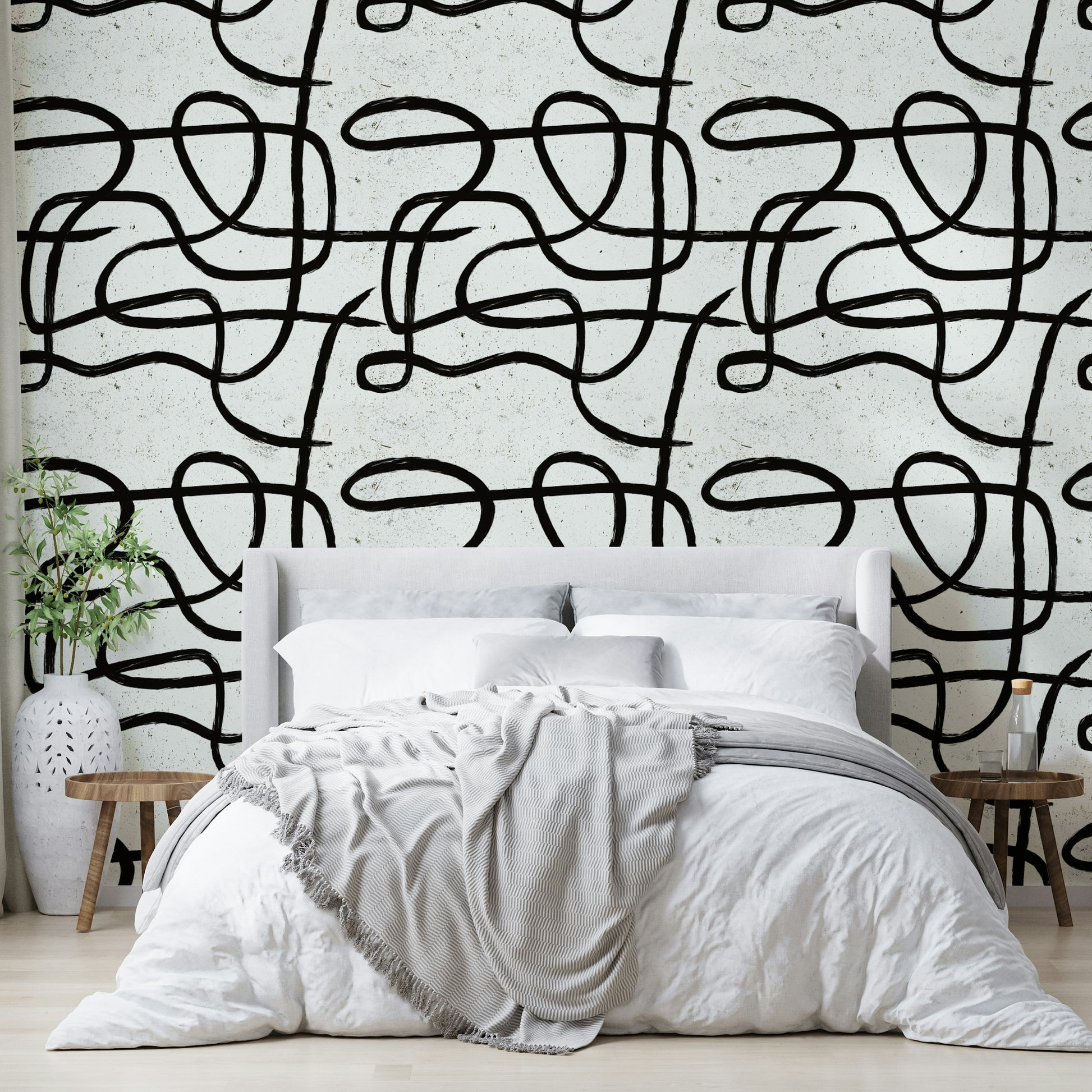 Calm and clean wallpaper with Japanese and Nordic influences.

