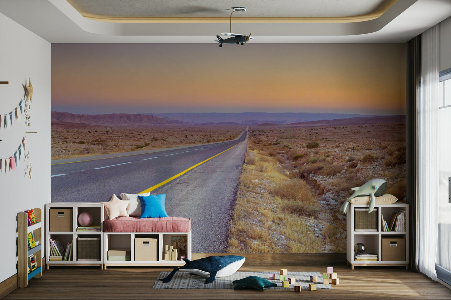 Endless desert landscape wall design
