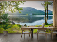 A contemplative misty vista wallpaper mural for a feature wall.

