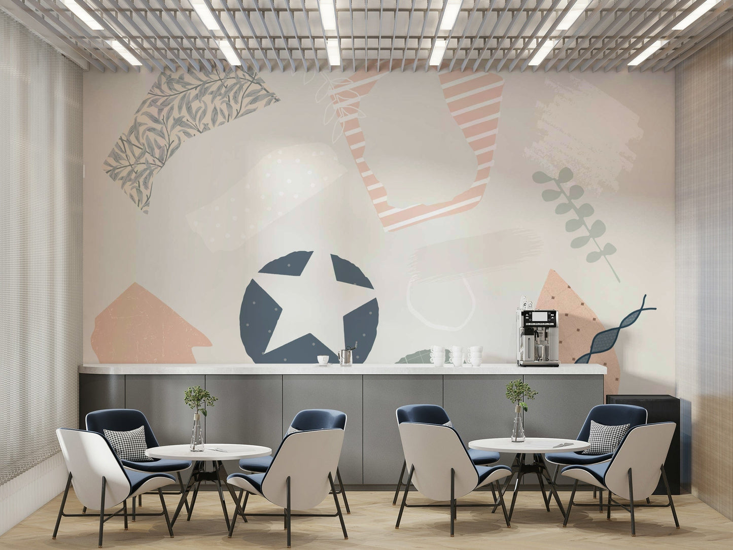 The design features a collage of different paper textures and graphics.

