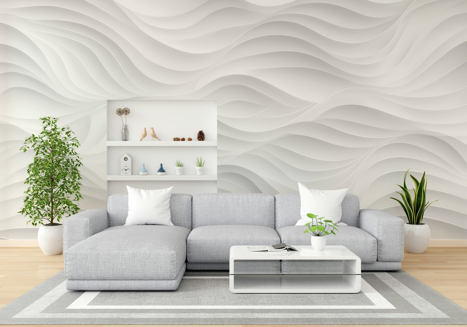 A close-up view of the detailed light and shadow on the pattern.

