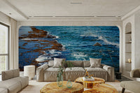 A tranquil coastal view wall mural for your decor.

