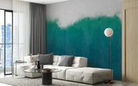 Sea Green Watercolor Wallpaper for living room