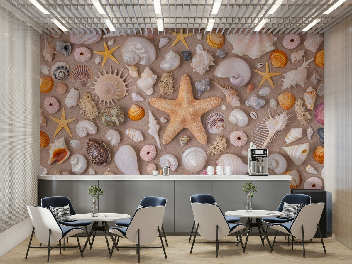 A captivating and intricate wall mural.
